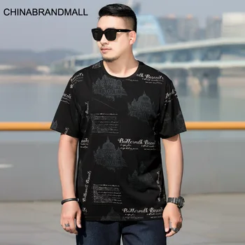 

2020 Men Plus Fat Plus Size Leisure Round Neck Printing Short Sleeve T Shirt