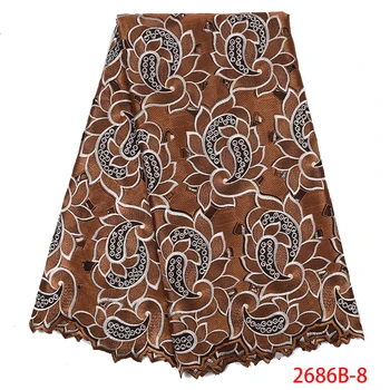

2019 High Quality Lace Nigerian Swiss Voile Lace Fabrics For Women Dress Swiss Voile Laces Switzerland Cotton Fabric YA2686B-8