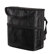 Мусорное ведро с крышкой для интерьера, сохраняющая чистоту дома, экономия пространства, большая емкость, держатель мусора, двойной слой, автомобильная подвесная корзина для мусора