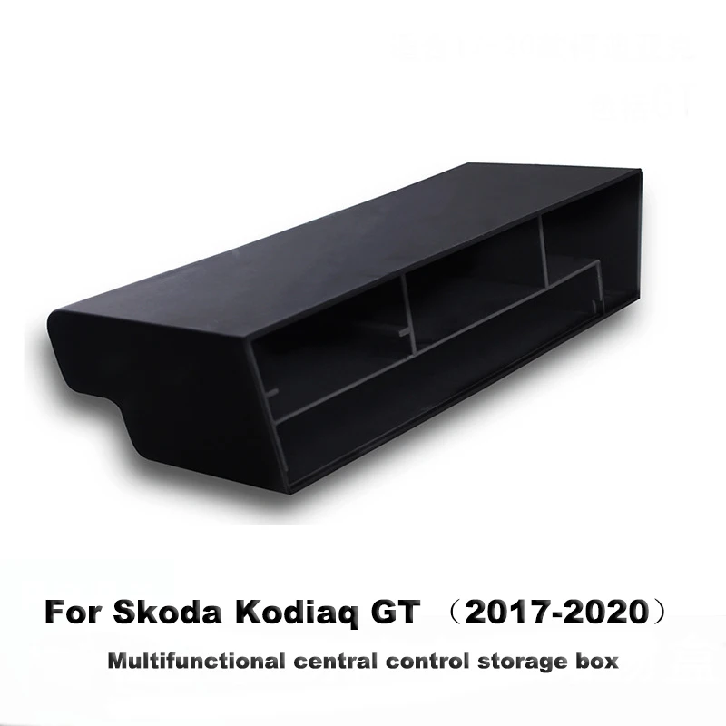 Car Central Armrest Storage Box Organizer Center Console Water Cup Seat Glove Storage Box For Skoda Kodiaq GT