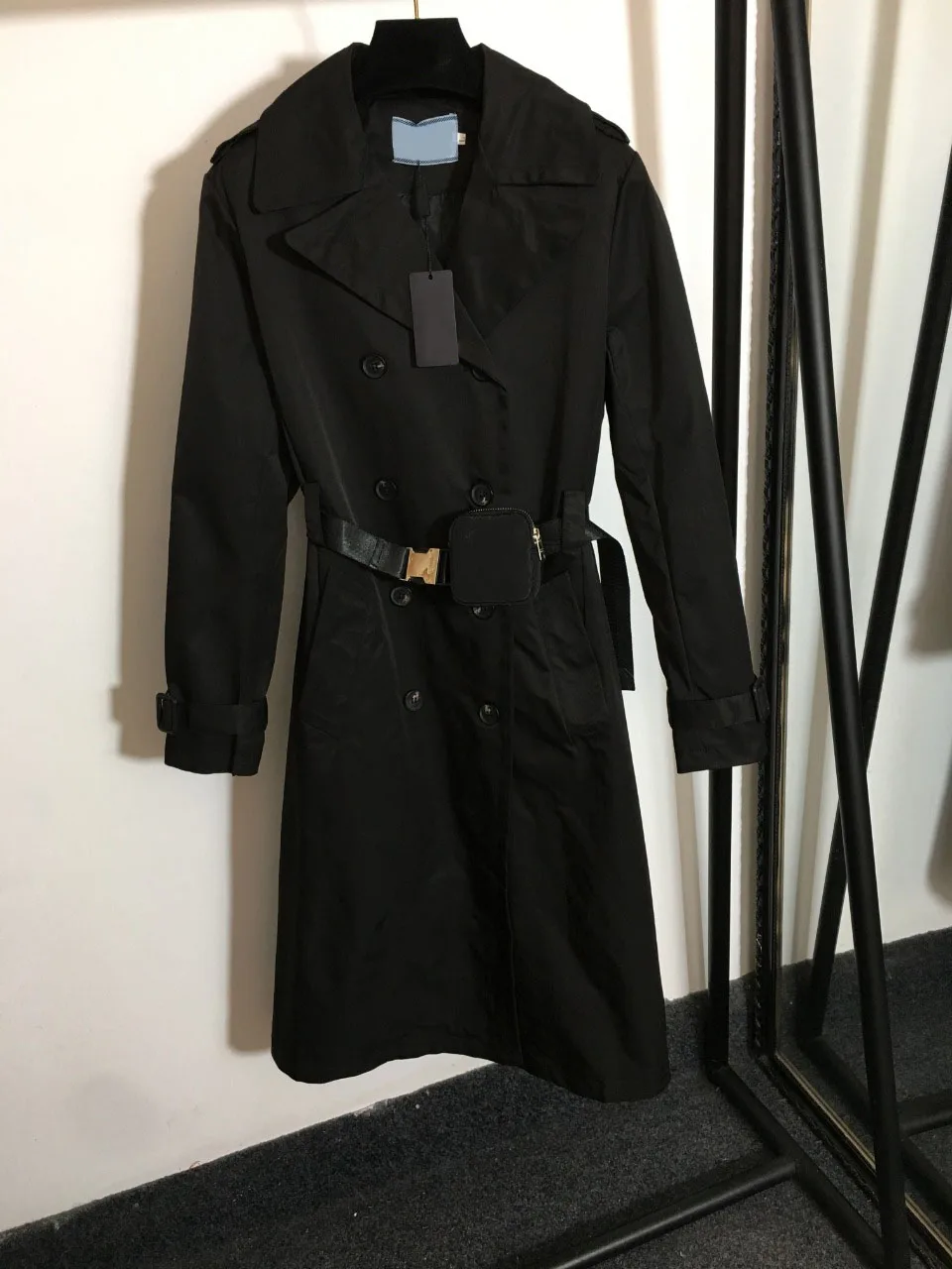 お名前シール特典付 女性のための高級ブランドのレタープリント レディースファッション 気質ラペル 多用途ダブルブレスト 長袖 防風コート Sale37 Women S Clothing Jackets Coats Senfinances Sn