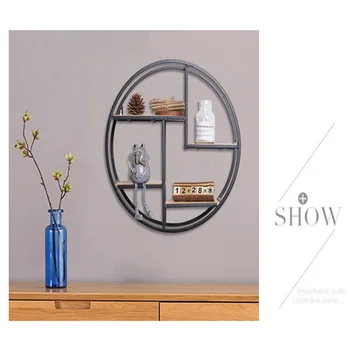 

Hanging wooden receiving stand Retro wall decoration storage stand vase storage box Study crafts stand shelf stationery 3