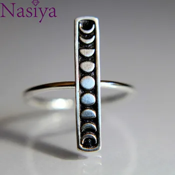 

Moon Total Eclipse Ring 925 Silver Ring Simple Finger Ring Fine Jewelry For Men Women Gift