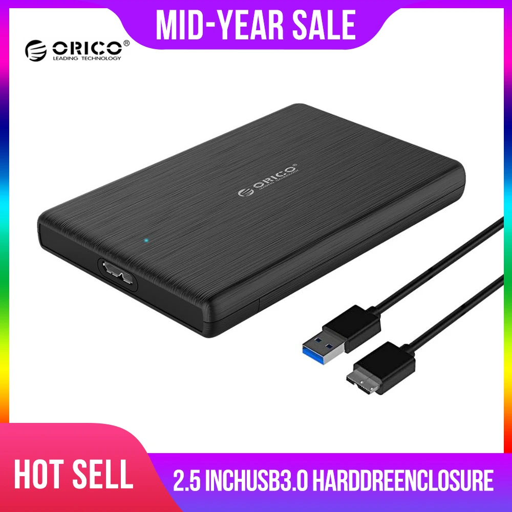 Корпус ORICO HDD 2 5 SATA к USB 3 0 жесткого диска для SSD Box Type C 1 корпус Поддержка UASP