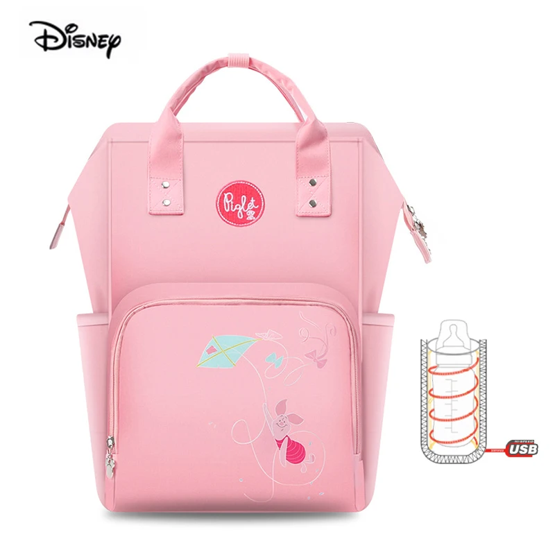Disney Микки Минни мультфильм мумия мешок Многофункциональный подгузник ребенка USB бутылка изоляции сумки для беременных большой емкости пеленки мешок - Цвет: 6