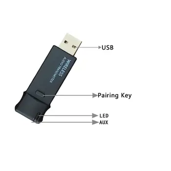 

Bluetooth 5.0 Headphones Headset with Mic USB Audio Transmitter for PC TV Laptop