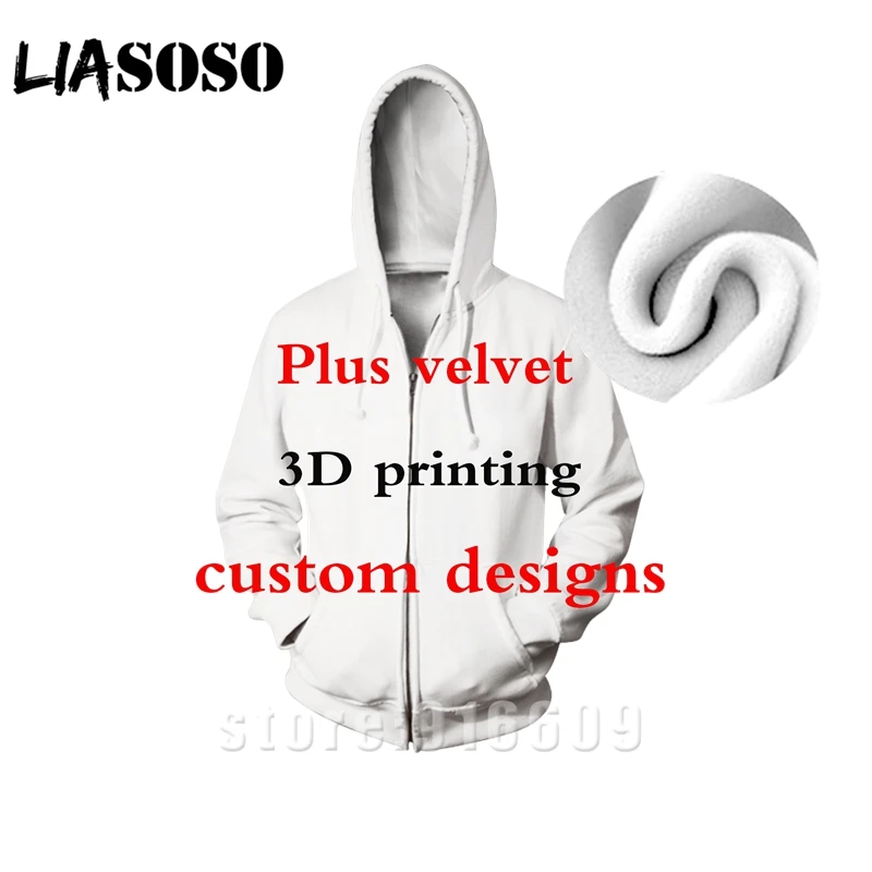 Мужские толстовки с 3D принтом, женские толстовки с рисунком аниме, бархатная Толстовка в стиле рок на молнии, детская утепленная рубашка в стиле Харадзюку, уличная одежда, толстовки - Цвет: zipper