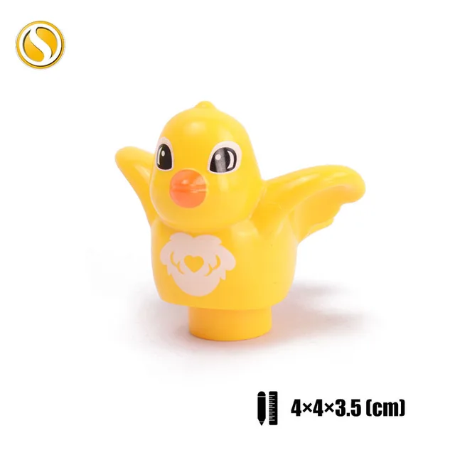 Original Big Size Assemble Building Blocks Accessory Toys For Children Compatible Big Size Animals Sets Zoo Bricks Baby Gifts Little bird