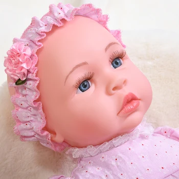 

45CM Crying Girl Reborn Baby Doll Silicone Body Baby Dolls Laughing Electric Lifelike Real Reborn Bebe Toys Gift For Children