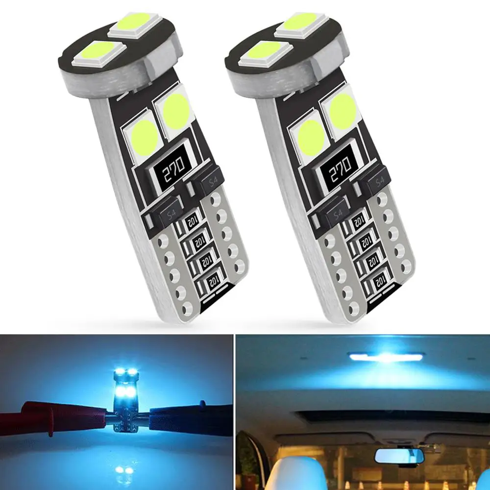 2x Canbus T10 Синий светодиодный автомобильный светильник W5W t10 Led 194168 3030SMD белый и