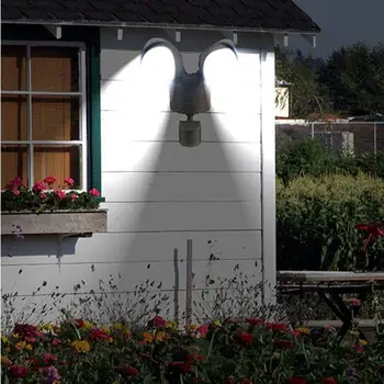 

22 LEDs Solar Power PIR Motion Sensor Wall Light Waterproof Rotable Two Heads Lights Lamp For Outdoor Indoor Garden Yard