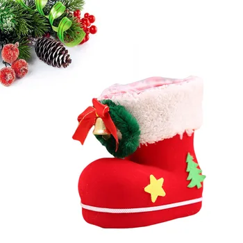 

3pcs Christmas Gift Bags Favors Goodies Stockings Containers Boots for Christmas Tree Ornaments