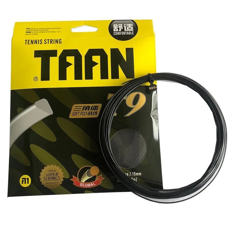 10pcs Taan T9 Tennis String Triangle Tennis Racquet String 12m 1.15