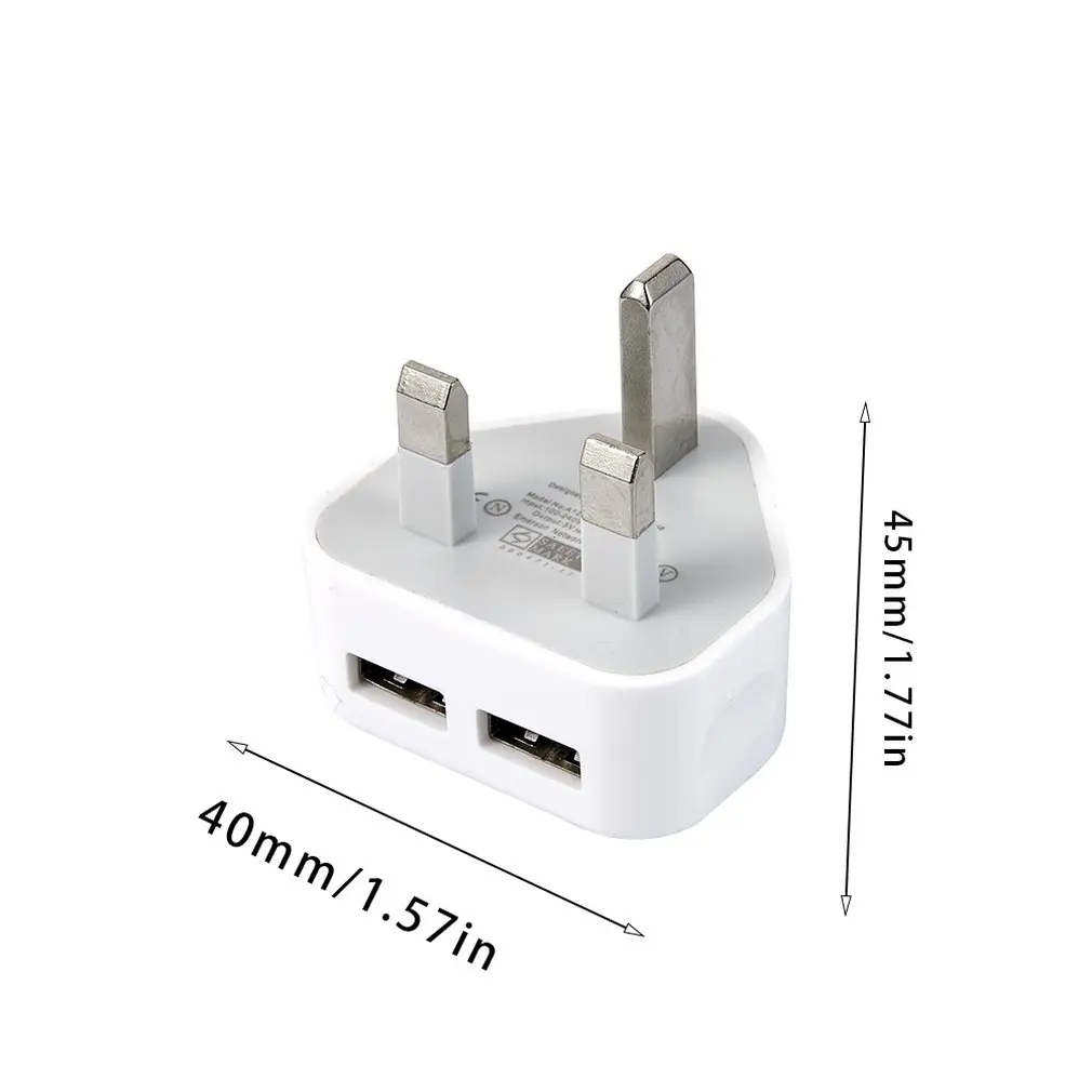 Зарядное устройство с двумя usb-портами 5V 2.1A британское стандартное зарядное устройство для смартфона