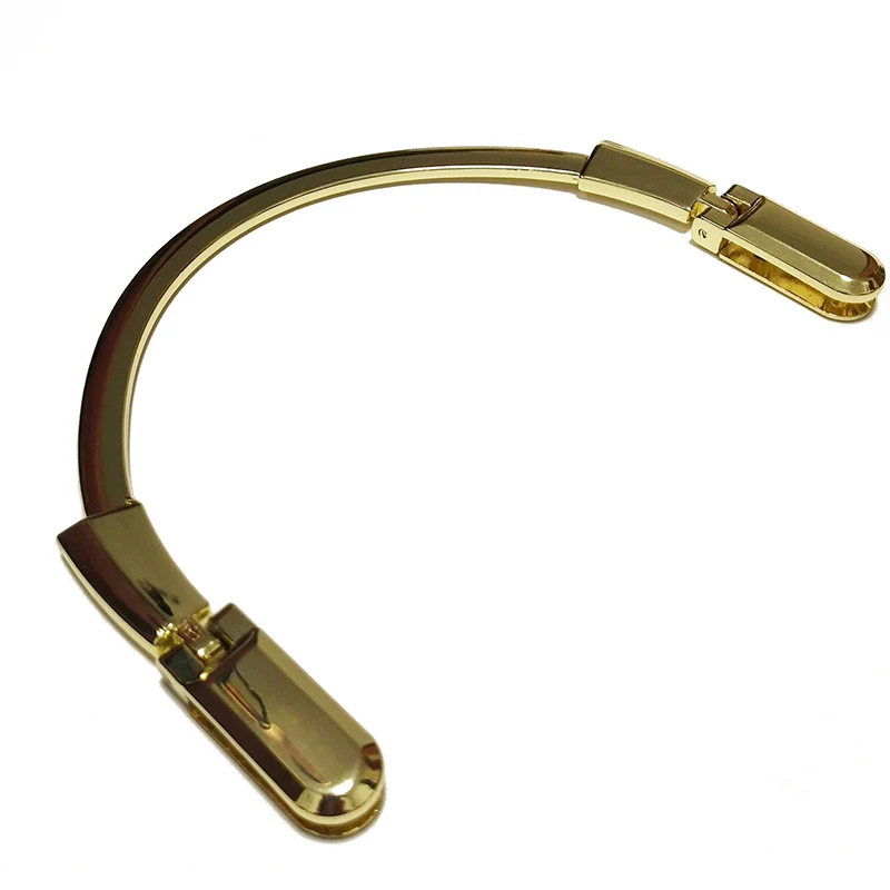 Золотой Gold Semicircle Metal Purse Making Handbag Bag Handle Replacement DIY Crafts Women Bag Accessories High Quality Purse Frame - Цвет: Золотой