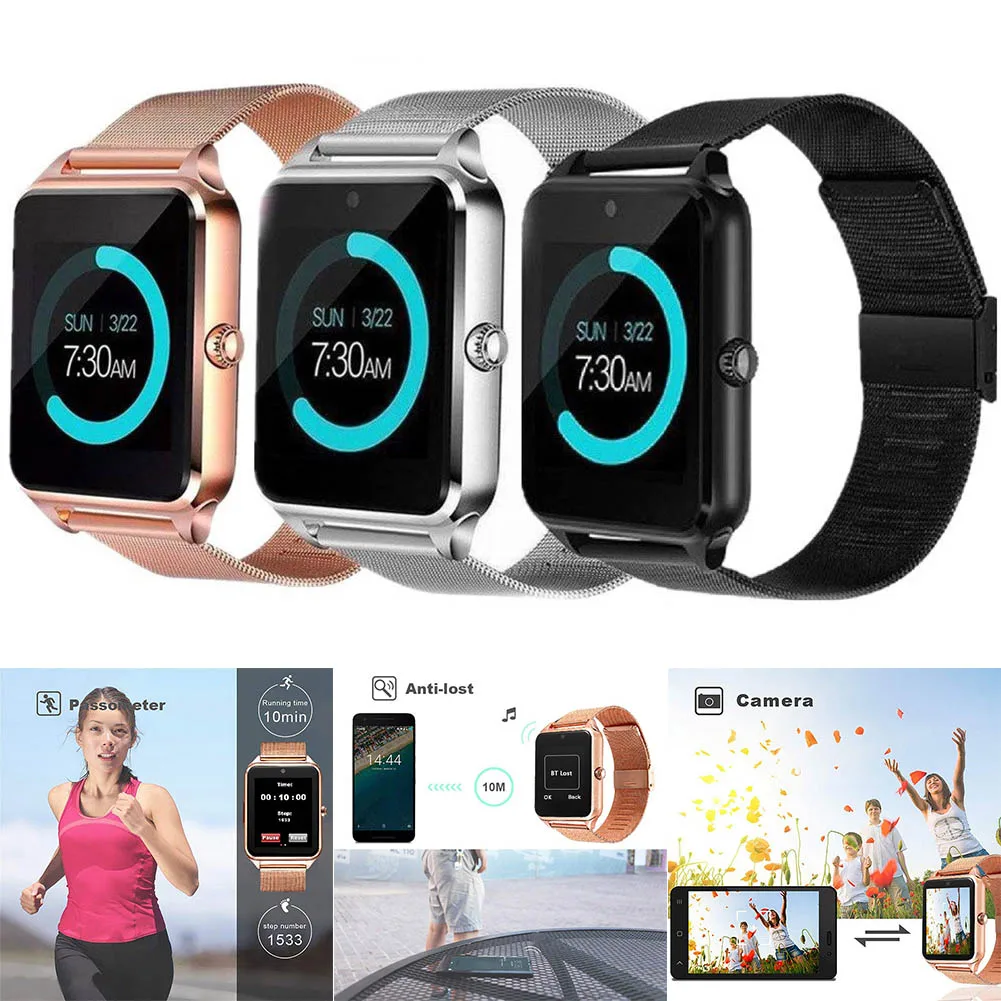 Men Women Bluetooth Smart Watch Stainless Steel Wristwatch for Calls Music Alarm Clock Calender NC99 | Электроника