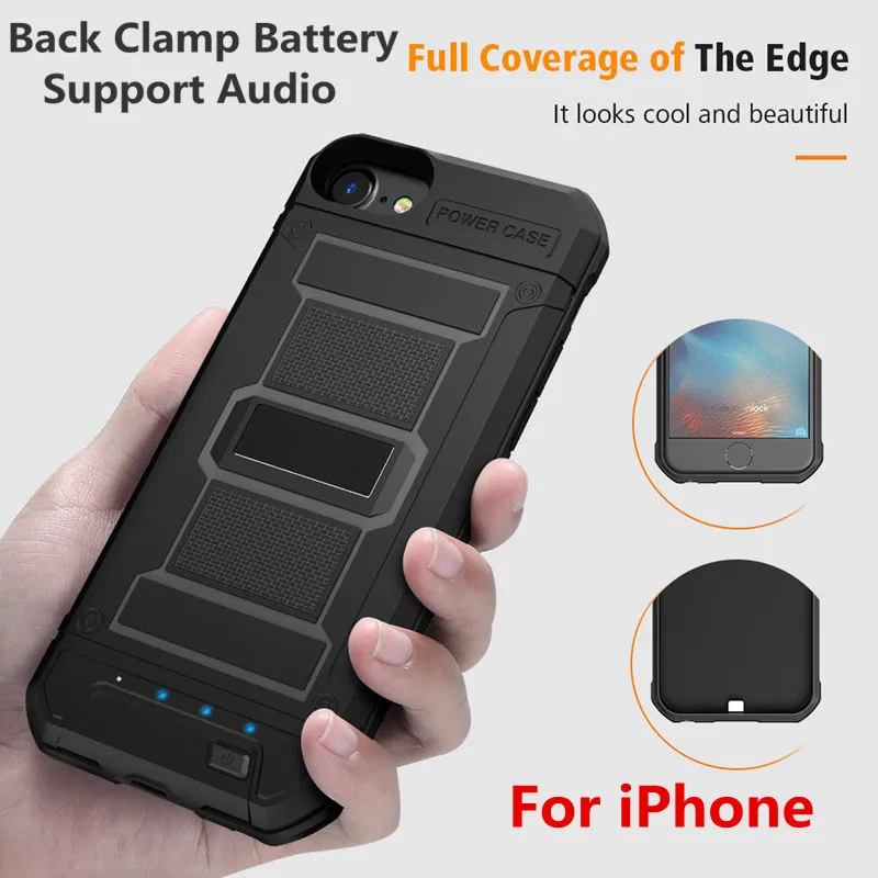 

External Ultra Slim 3000mAh Armor Power Bank Backup Power Bank Case For iPhone 8 7 6 6S
