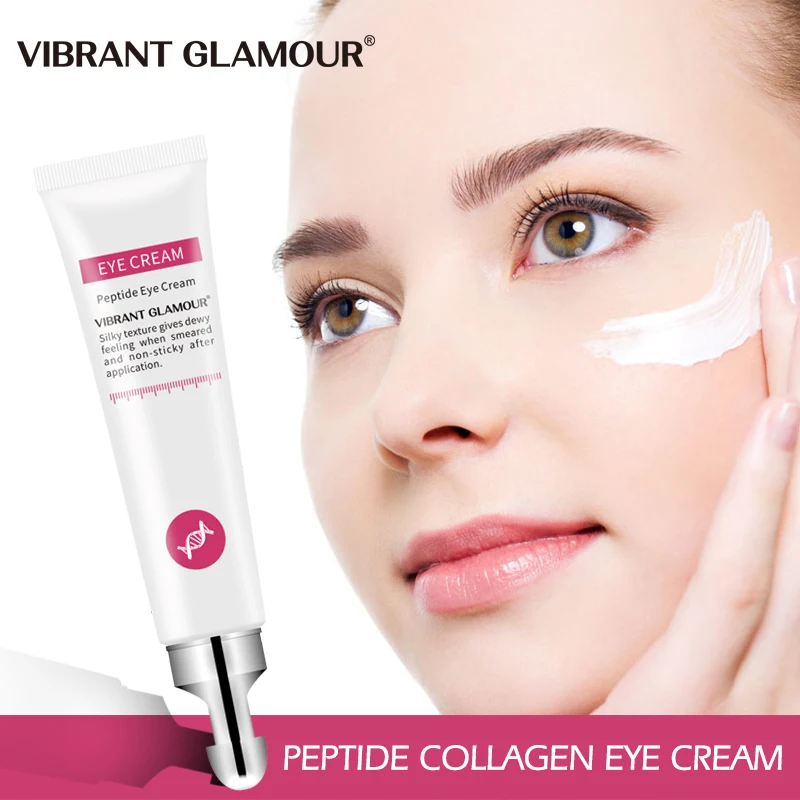 

Peptide Collagen Anti Wrinkle Eye Cream Remove Eye Bag Fat Granule Anti Puffiness Moisturizing Cream Skin Care ByVIBRANT GLAMOUR