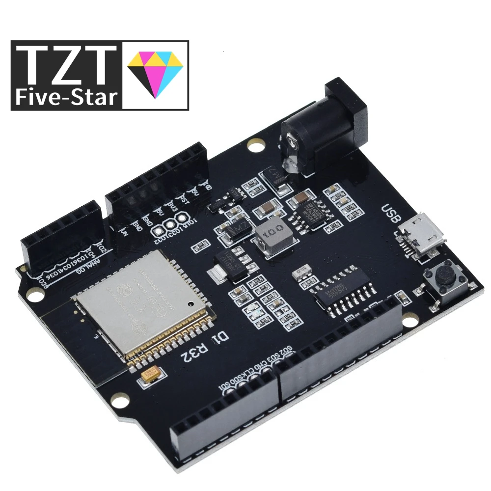 TZT For Wemos D1 ESP32 ESP-32 WiFi Bluetooth 4MB Flash UNO R32 Board Module CH340 CH340G Development Arduino | Электронные