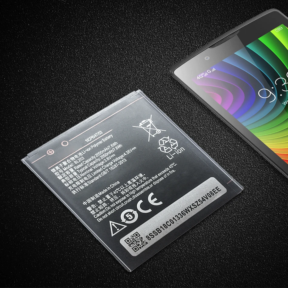 

Battery BL253 For Lenovo A2580 A2860 A2010 A2800D A3600D A1000 2050mAh BL 253 BL253 Battery