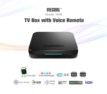 

KM9 Pro Android 8.1 TV Box Amlogic S905X2 core 4GB 32GB 4K Smart TV box 2.4G 5G Dual Wifi BT4.0 media player With Voice Remote