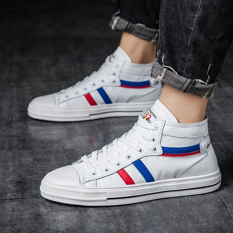 

Men's Versatile Base Sneakers MEN'S SHOES Casual Versatile White Shoes Trend Canvas Shoes MEN'S Flat Shoes