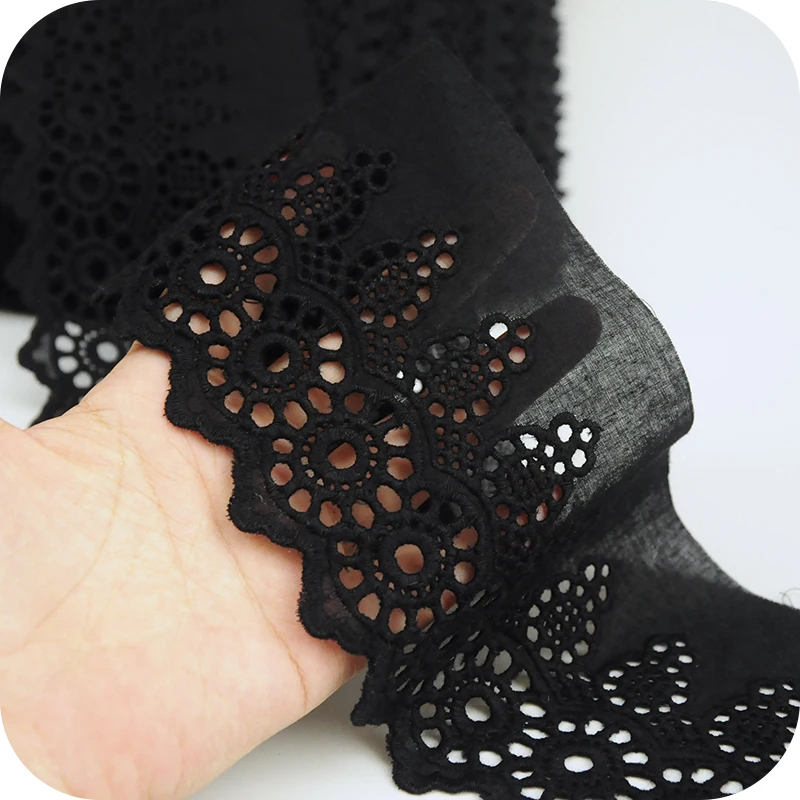 10 см ажурная Цветочная вышитая хлопчатобумажная кружевная лента сделай сам