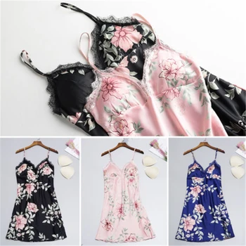 

Women's Satin Silk Lace Sleepwear Babydoll Lingerie Nightwear Shorts Pyjamas Set
