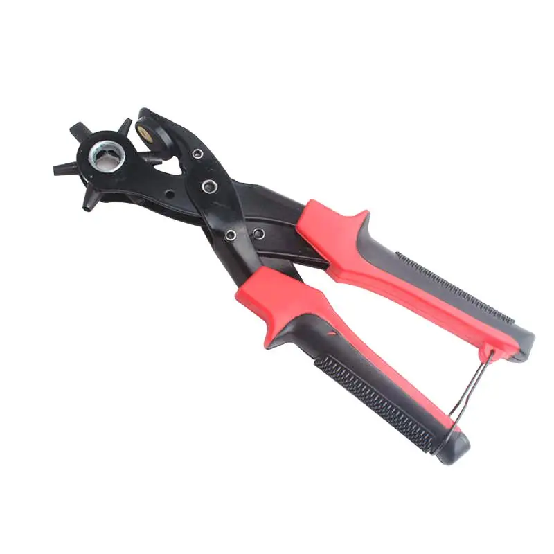 

Professional Hole Punch Plier Revolving Heavy Duty Leather Punching Tool for Belts Purses Watch Bands
