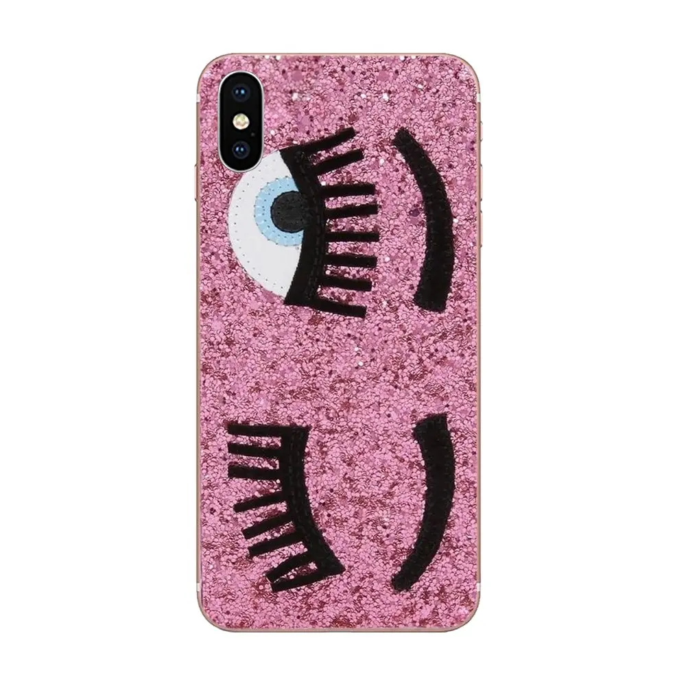 as picture Для Apple iPhone 4 4S 5 5C 5S SE 6 6S 7 8 Plus X XS Max XR мягкий чехол для телефонов чехлы Модные Chiara Ferragni Eyes - Цвет: as picture