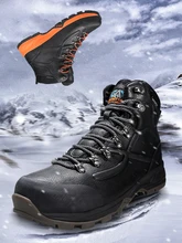  HUMTTO Waterproof Men Boots Leather Platform Sneakers for Mens Winter Rubber Hiking Ankle Boots Designer Work Safety Man Shoes 