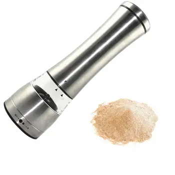 

Electric Salt Pepper Mills Grinder Spice Mill Battery Power with Adjustable Ceramic and LED Light for Kitchen Cooking Tool