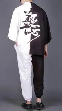 sets Мужской костюм самурая одежда кимоно куртка мужское кимоно рубашка юката haori мужские японские кимоно кардиган комплект кимоно 4 цвета - Цвет: sets
