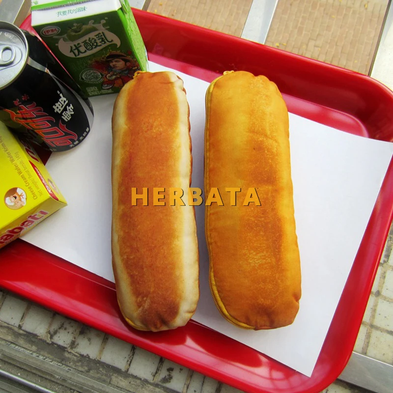 Pencil Case Pen Storage Bag Stationery Box Simulate Bread Idea