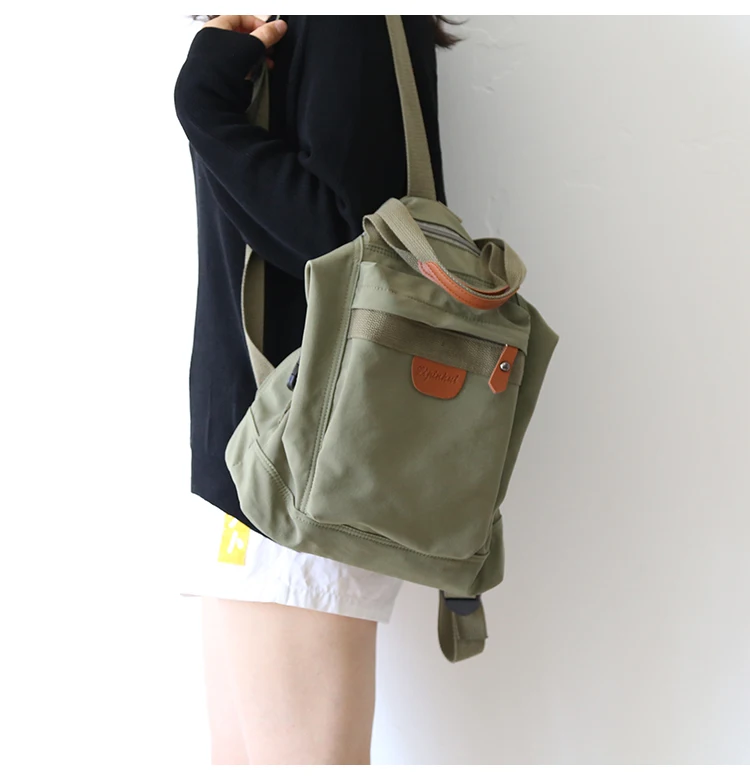 atinfor Brand Waterproof Anti Theft Women Casual Canvas Backpack College Students Bookbag Lady Large Capacity Travel Bag