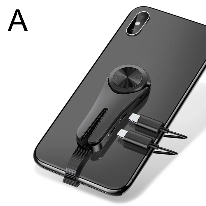 5 in 1 Multifunction Phone Headphone Adapter Phone Stand Holder Car Air Vent Phone Bracket for Charging Voice control DU55
