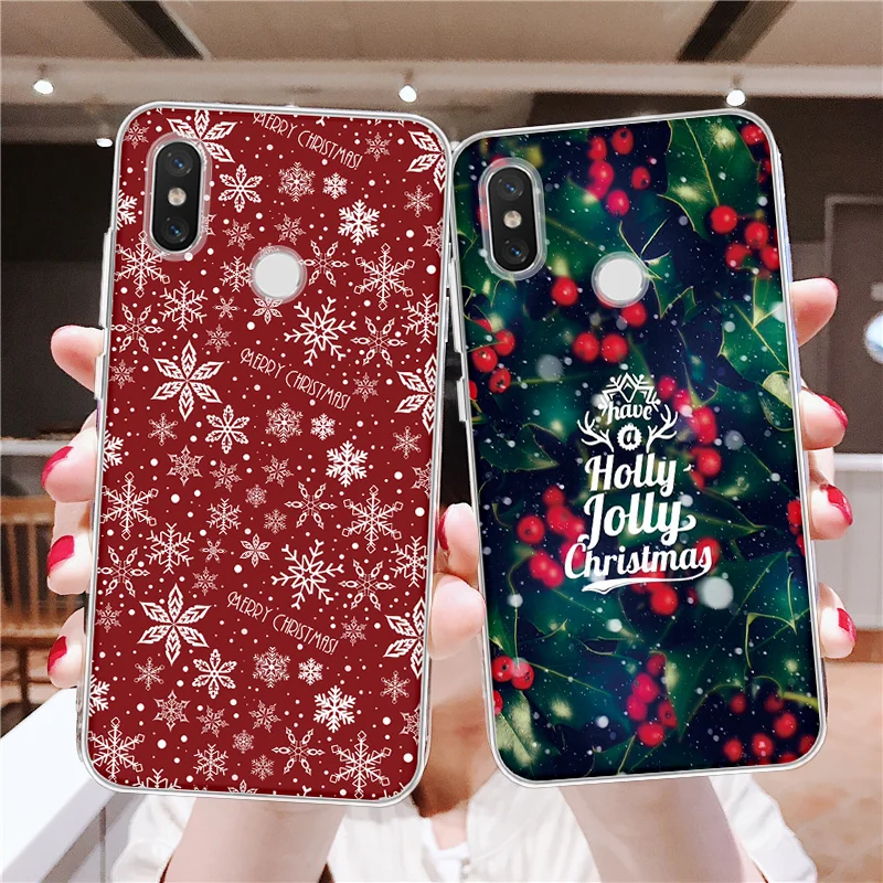 

For Xiaomi Redmi 3 3S 4 4A 4X 5 Plus 6 6A 7 7A S2 Note 4X 5A 3 5 6 7 Pro Soft TPU Christmas Cover For Xiaomi Mi A1 5X A2 6X Case
