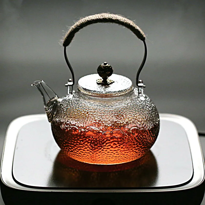 Billig Hammer Strahl Glas Teekannen Hohe Temperatur Wasserkocher Elektrische Keramik Herd Offenen Feuer Kochen Teekanne Kaffee Saft Trinken Kalt Wasserkocher