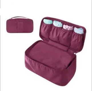 Прямая поставка, модная нейлоновая тканевая сумка для хранения, нижнее белье, дорожная сумка на молнии, органайзер, сумка для хранения пилота - Цвет: Бургундия