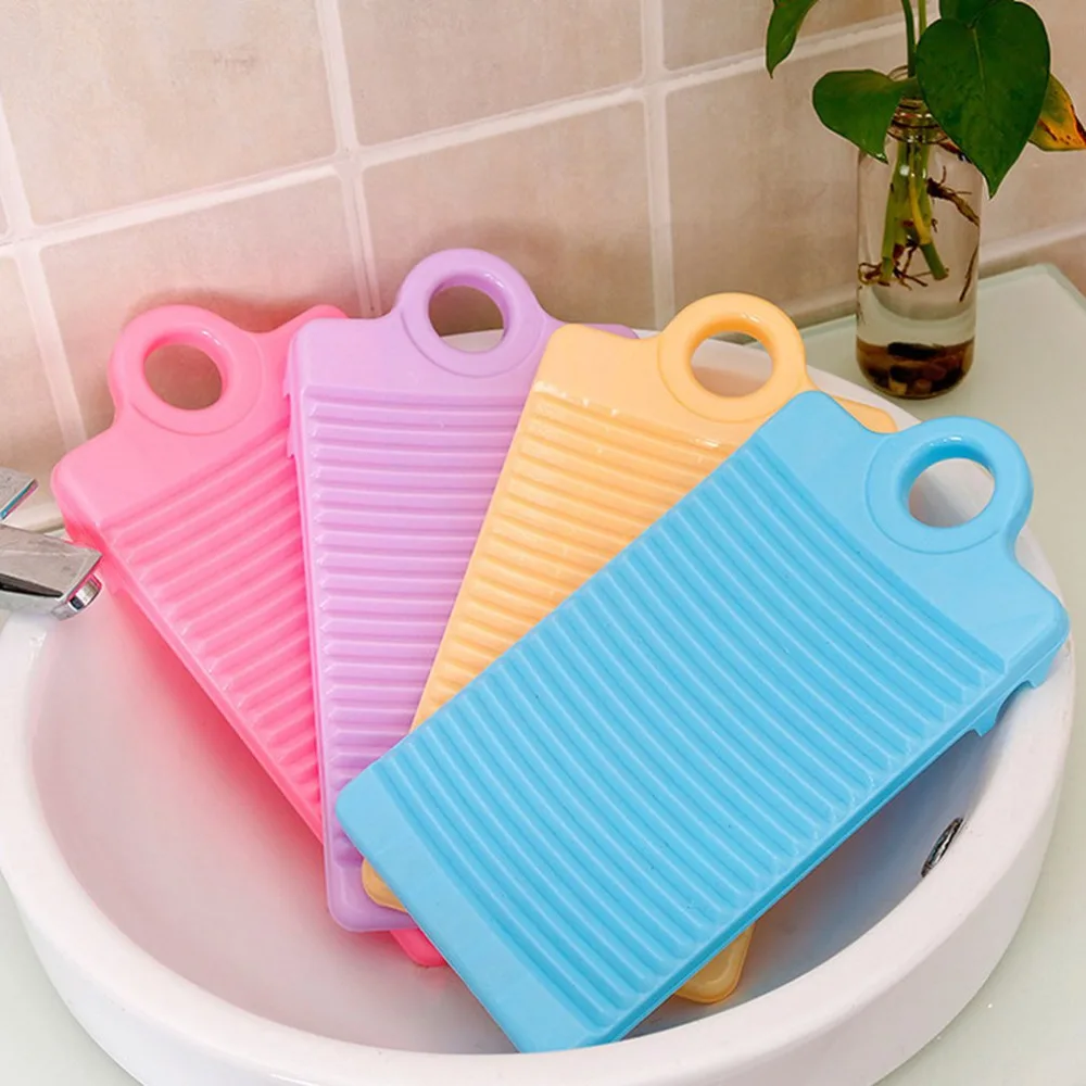 Wall-mounted Plastic Non-Slip Mini Washboard Home Underwear Washboard Thickened Washboard Household Clothes Cleaning Tool