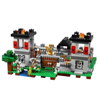 

Fortress Building Block With Action Figure Compatible MinecraftINGlys 21127 My World Bricks Set Gifts Toys