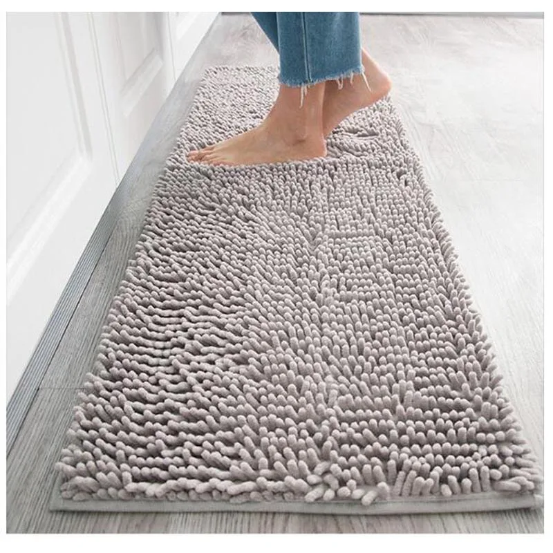 

Microfiber Chenille Bath Mat Water Absorb Anti Slip Bathroom Rug Carpet for Living Room Floor Mat for Kids Tapete De Banheiro