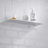 Nordic white bathroom shelf wall mount space aluminium black bathroom shelf square shower shelf corner Storage Rack ► Photo 3/6