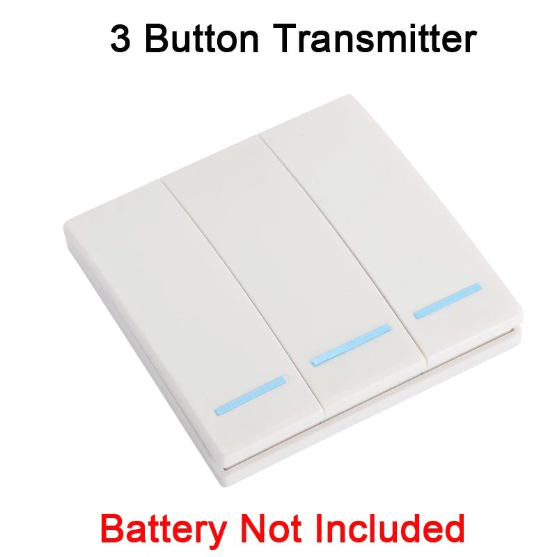 3 Button Transmitter QIACHIP 433MHz универсальный беспроводной пульт дистанционного управления 86 настенная панель радиоволновой приемопередатчик 1 2 3 кнопки для домашней комнаты выключатель света - Цвет: 3 Button Transmitter