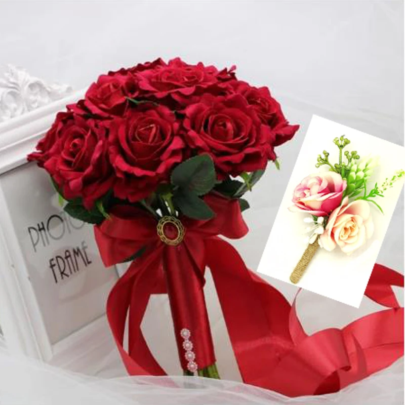 Wedding Bouquet Bridal Bouquet Wedding Decoration Foamflowers Rose Bridal wedding bouquets wedding flower decoration