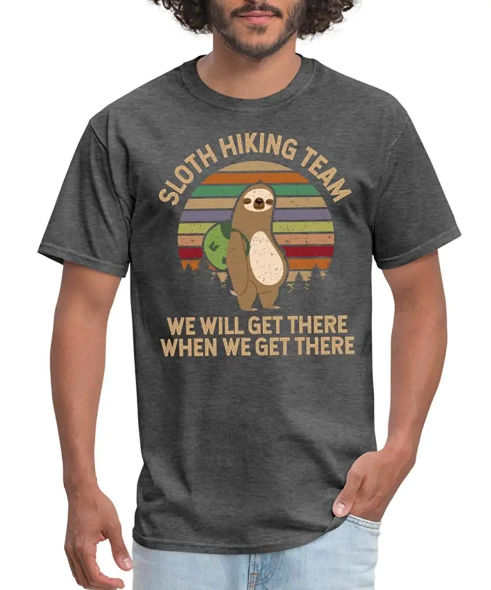 TSDFC Sloth Hiking Team Men's T-Shirt unisex men women t shirt |