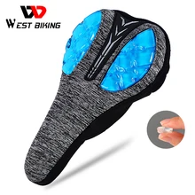 

WEST BIKING Bicycle Saddle Cover 3D Liquid Silicon Gels Cycling Seat Mat Comfortable Cushion Soft Anti Slip Bike Saddle Cover