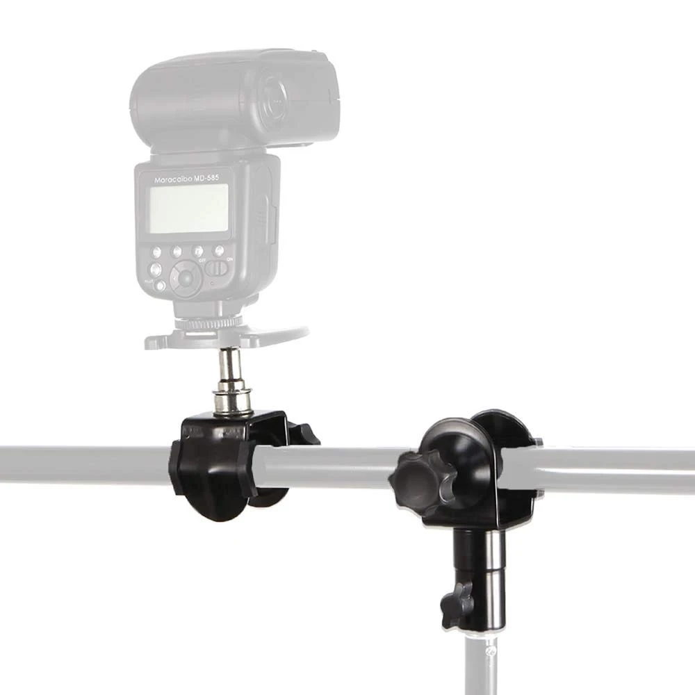 

C Type 2 in 1 Camera Umbrella Holder Clip Clamp Bracket Tripod Light Stand Photography 1/4 screw head Camera Light Holder