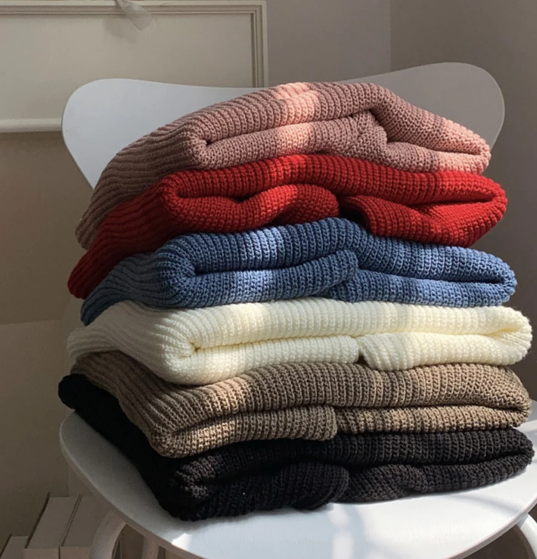 Autumn Winter Women Casual Sweater New Korean Style Elegant Knitted Pullovers Female Pullovers Fashion Solid Tops