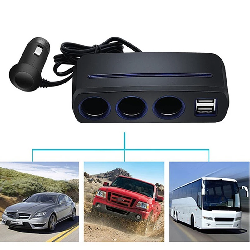 Автомобильный телефон 2 зарядное устройство с usb-интерфейсом разъем высокой мощности один для трех прикуривателей